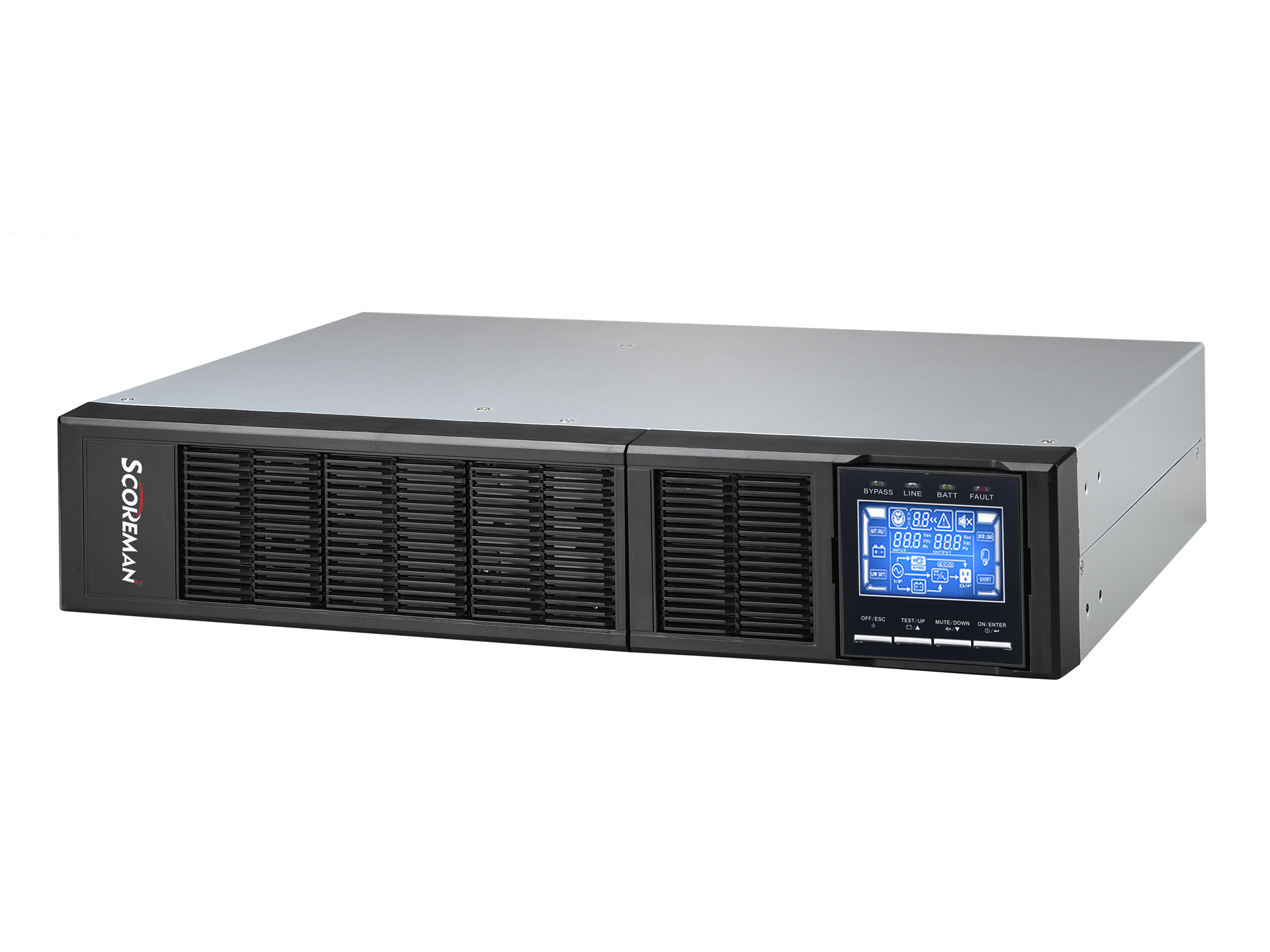 SCRACK 1-10KVA 1-Phase In/1-Phase Out Rackmount UPS